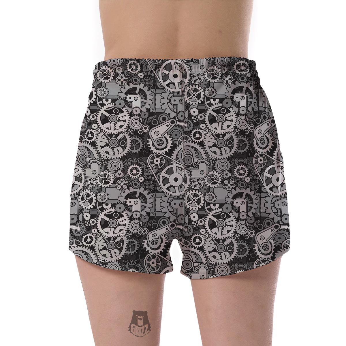 Mechanic Print Pattern Women's Shorts-grizzshop