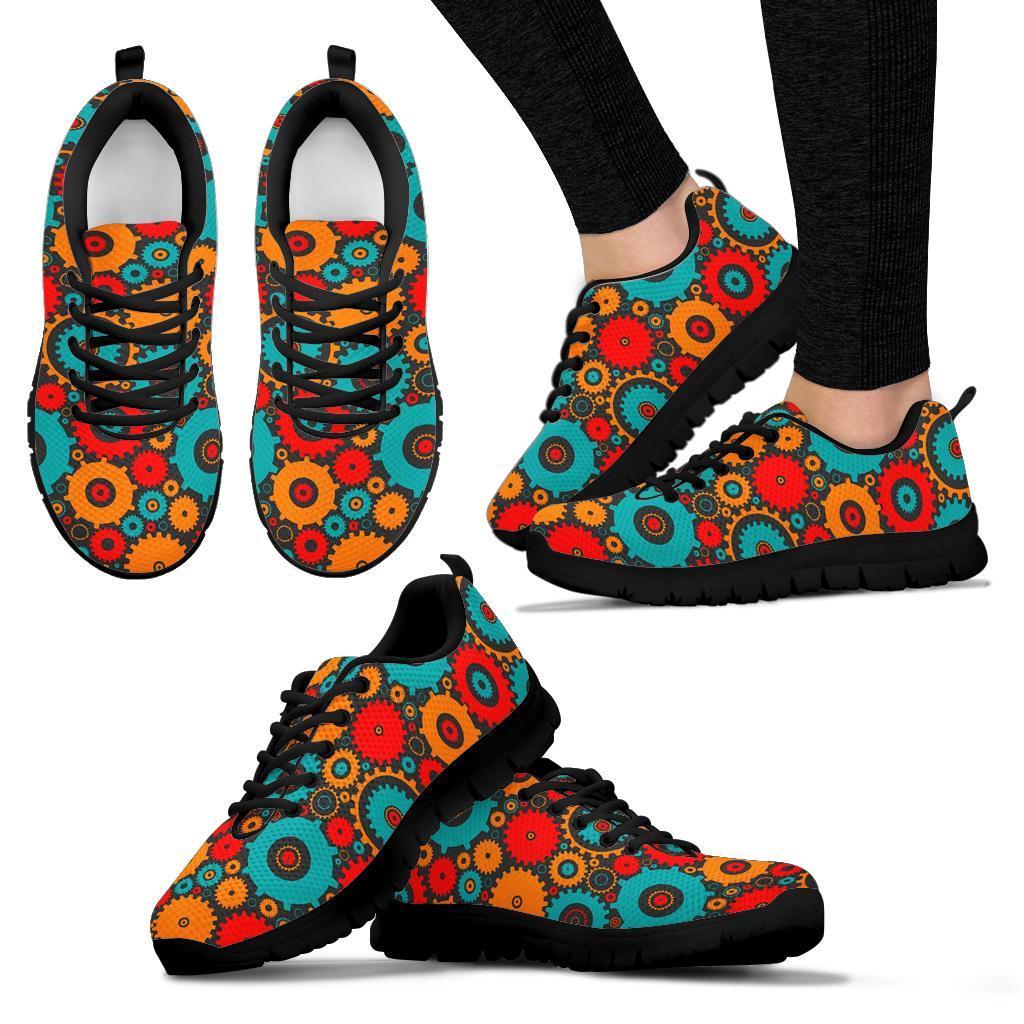 Mechanic Colorful Pattern Print Sneaker Shoes For Men Women-grizzshop