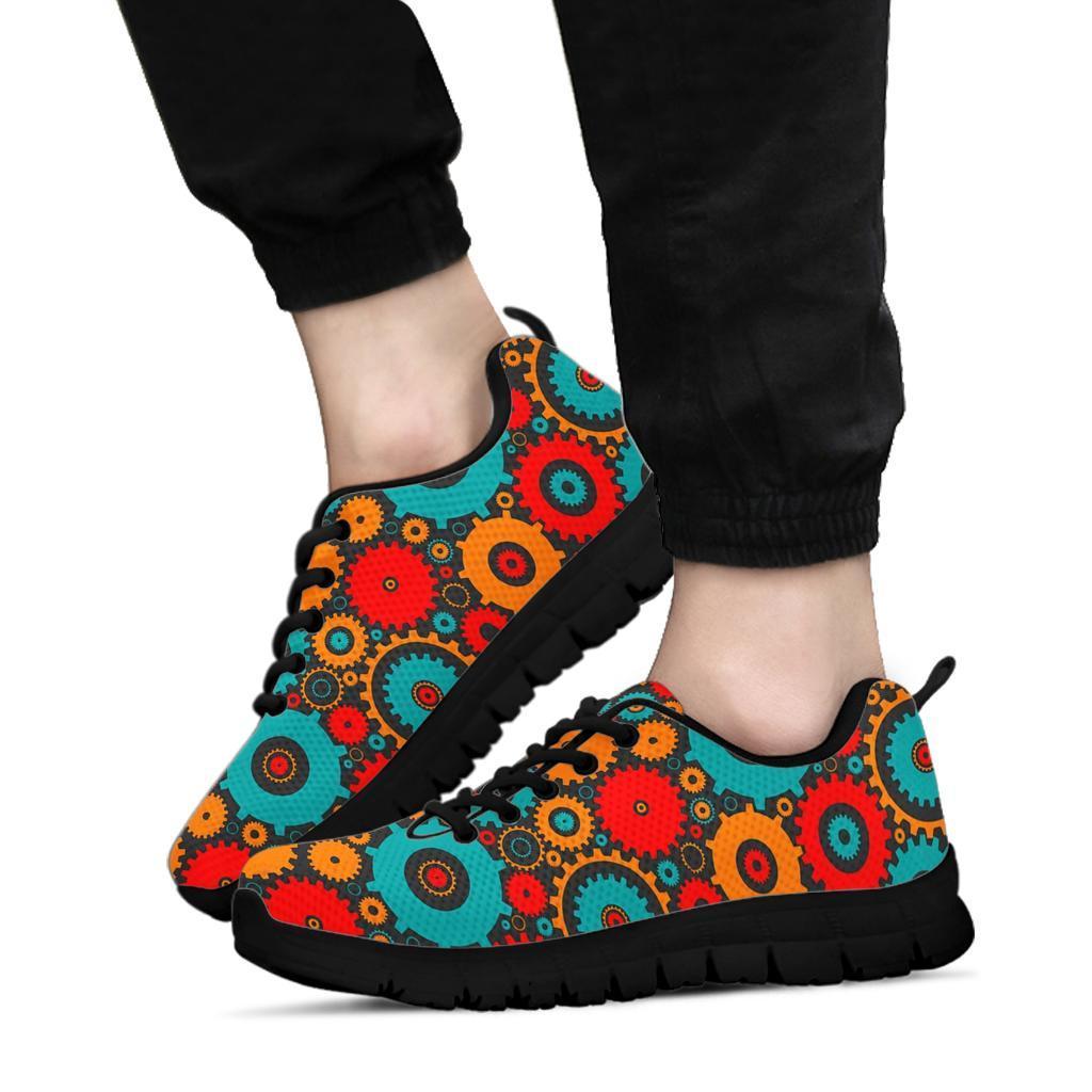 Mechanic Colorful Pattern Print Sneaker Shoes For Men Women-grizzshop