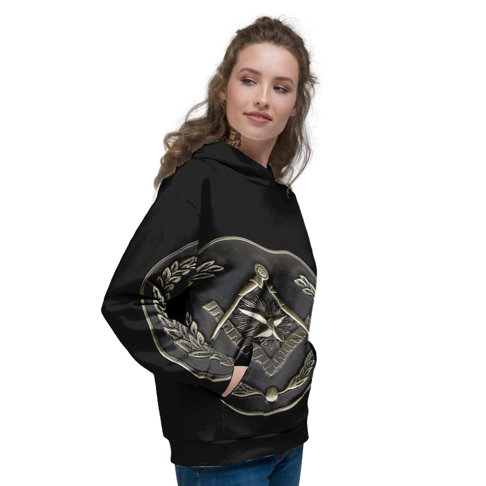 Medal Freemasonry Print Women's Hoodie-grizzshop