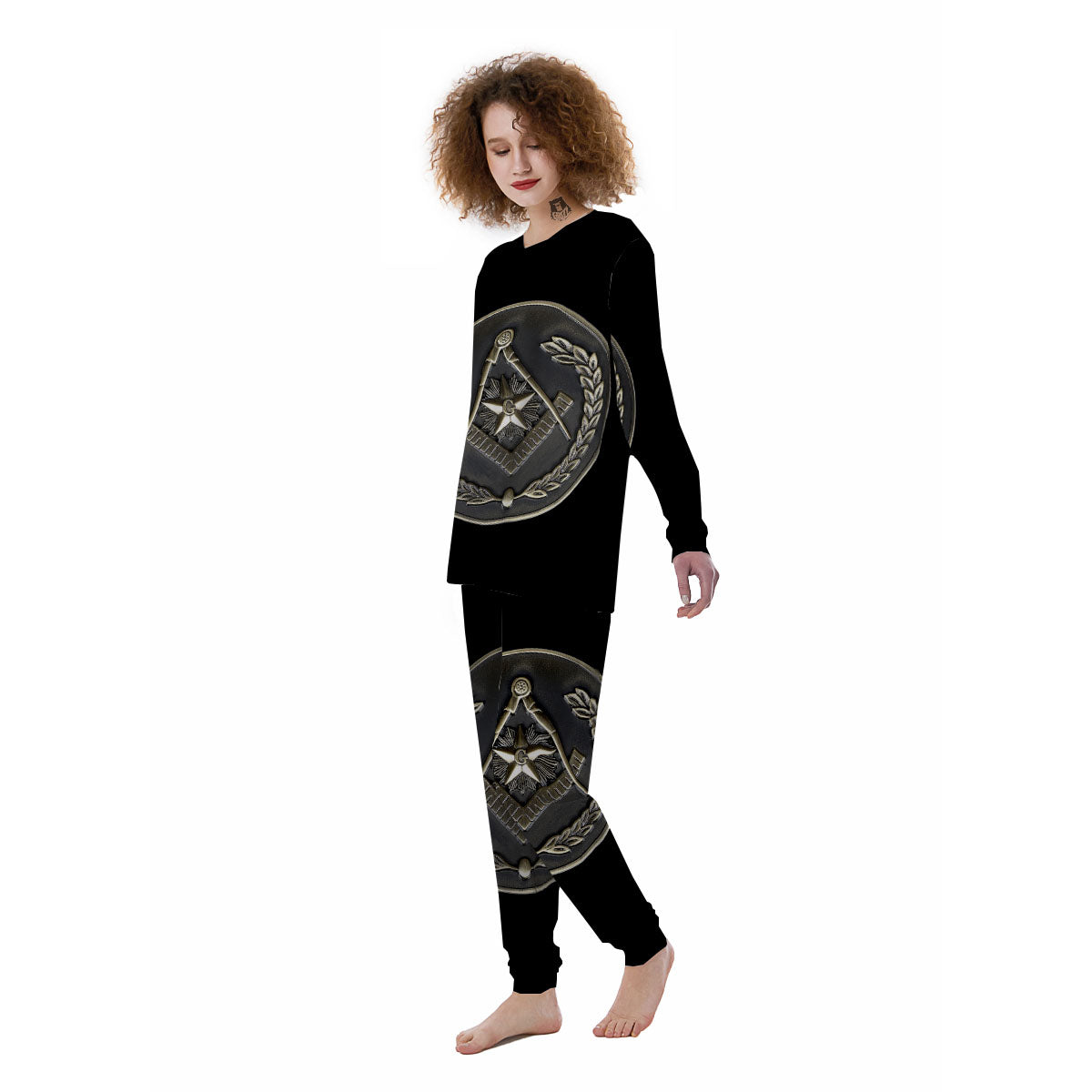 Medal Freemasonry Print Women's Pajamas-grizzshop
