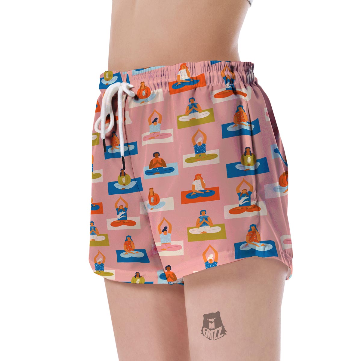 Meditation Yoga Pattern Print Women's Shorts-grizzshop