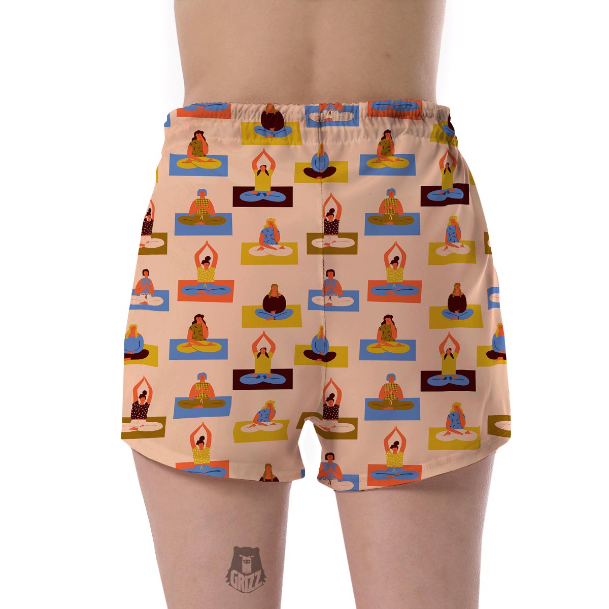 Meditation Yoga Print Pattern Women's Shorts-grizzshop