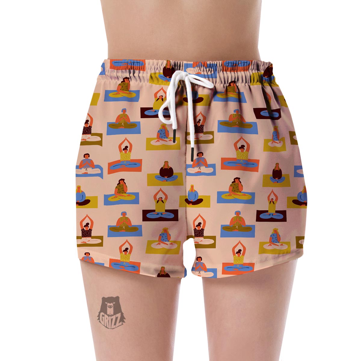 Meditation Yoga Print Pattern Women's Shorts-grizzshop