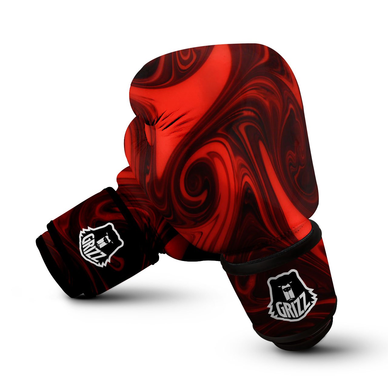 Melt Red Acid Print Boxing Gloves-grizzshop