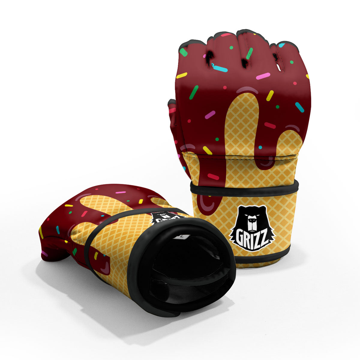 Melted Ice Cream Print MMA Gloves-grizzshop