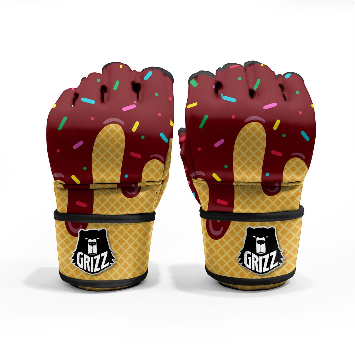 Melted Ice Cream Print MMA Gloves-grizzshop