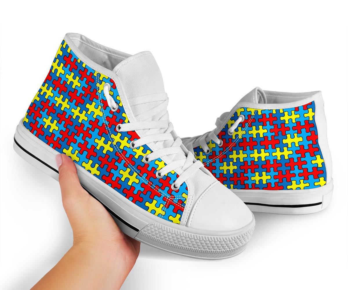 Merchandise Autism Awareness Men Women's High Top Shoes-grizzshop