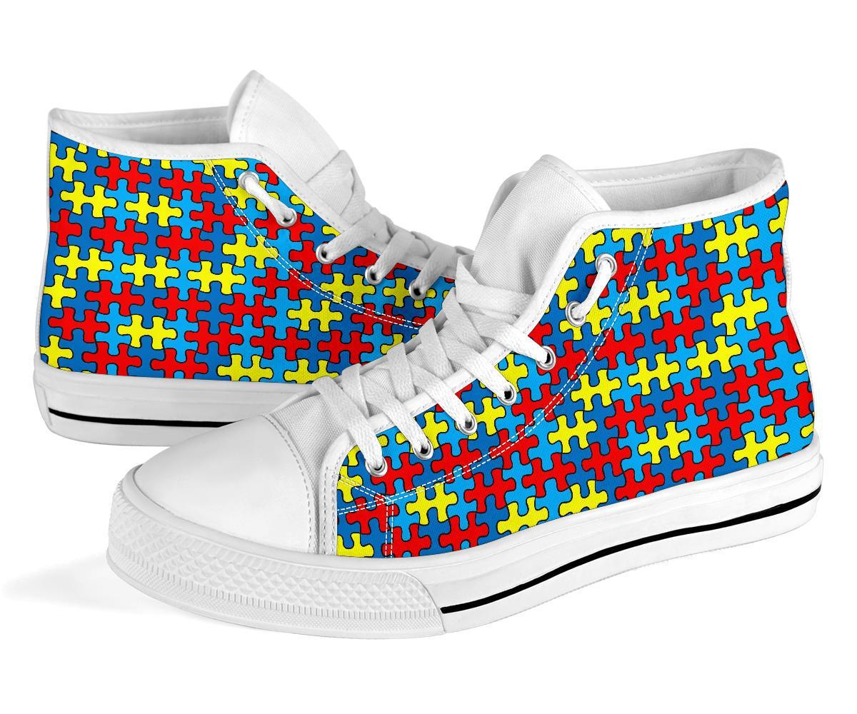 Merchandise Autism Awareness Men Women's High Top Shoes-grizzshop