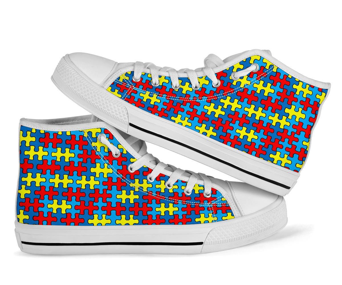 Merchandise Autism Awareness Men Women's High Top Shoes-grizzshop