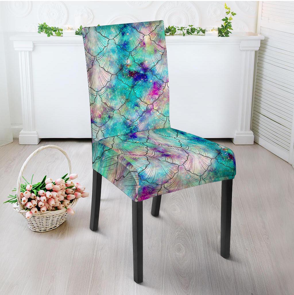 Mermaid Galaxy Print Chair Cover-grizzshop