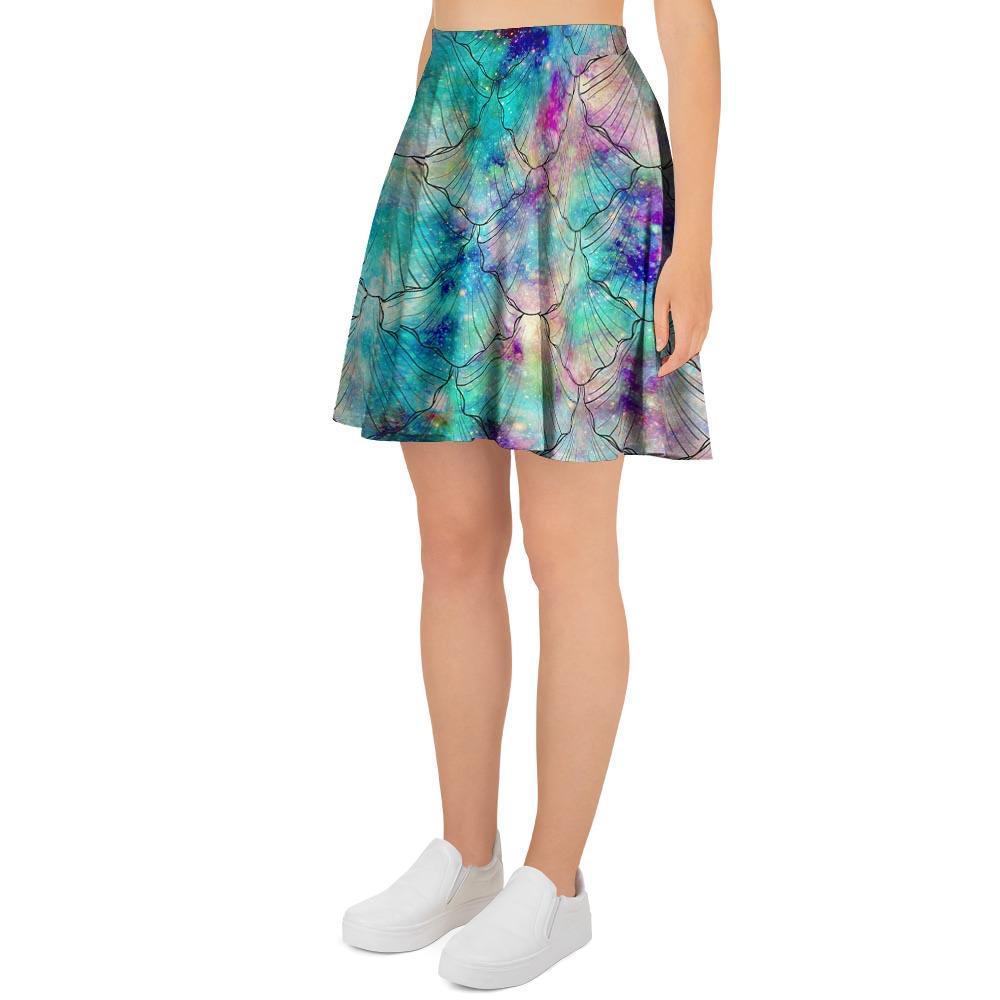 Mermaid Galaxy Print Women's Skirt-grizzshop