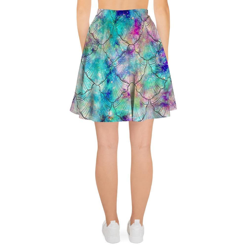 Mermaid Galaxy Print Women's Skirt-grizzshop