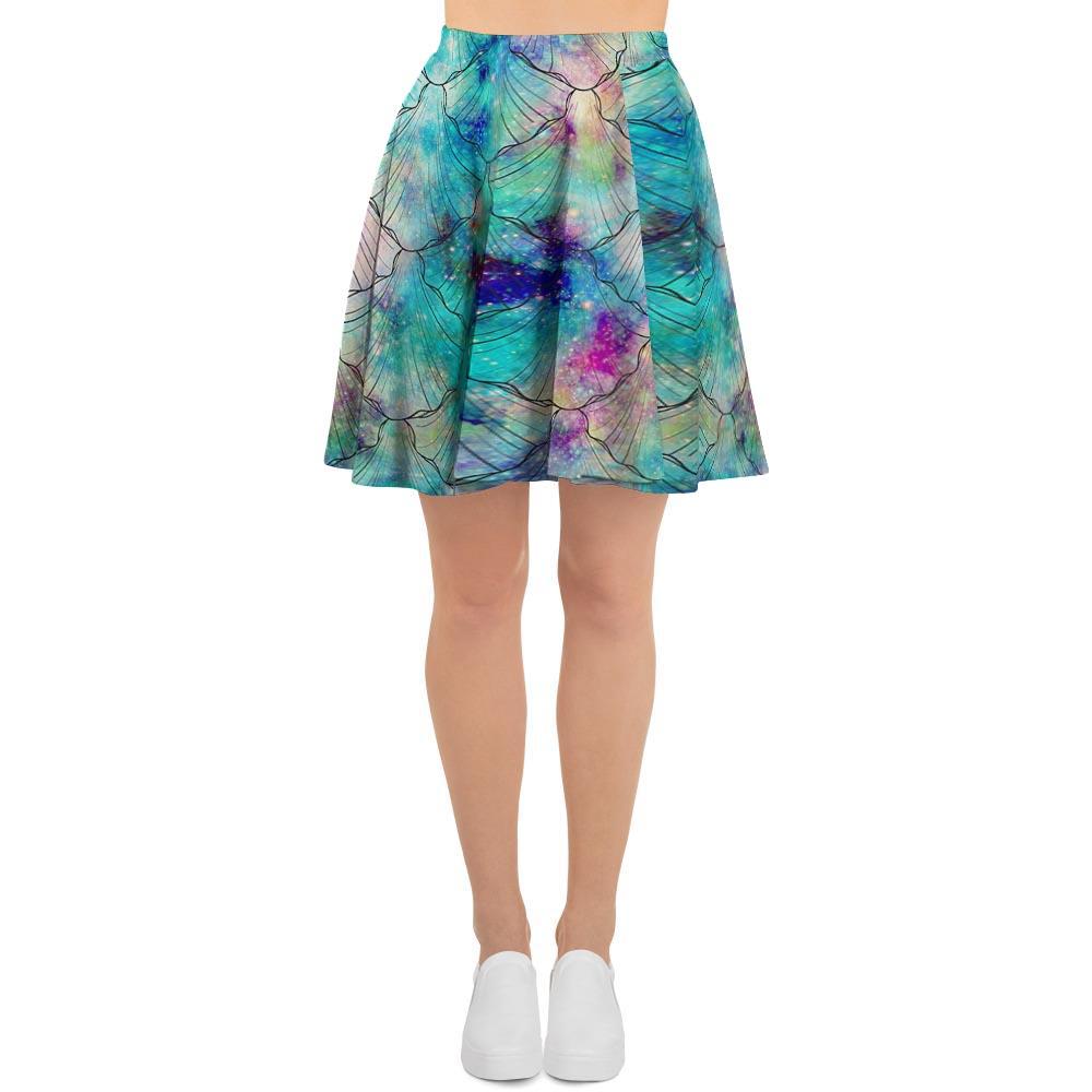 Mermaid Galaxy Print Women's Skirt-grizzshop