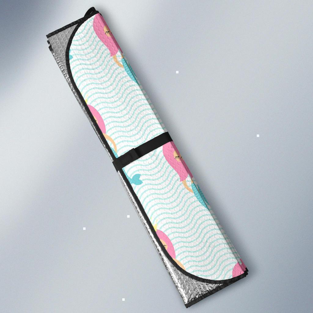 Mermaid Print Pattern Car Sun Shade-grizzshop