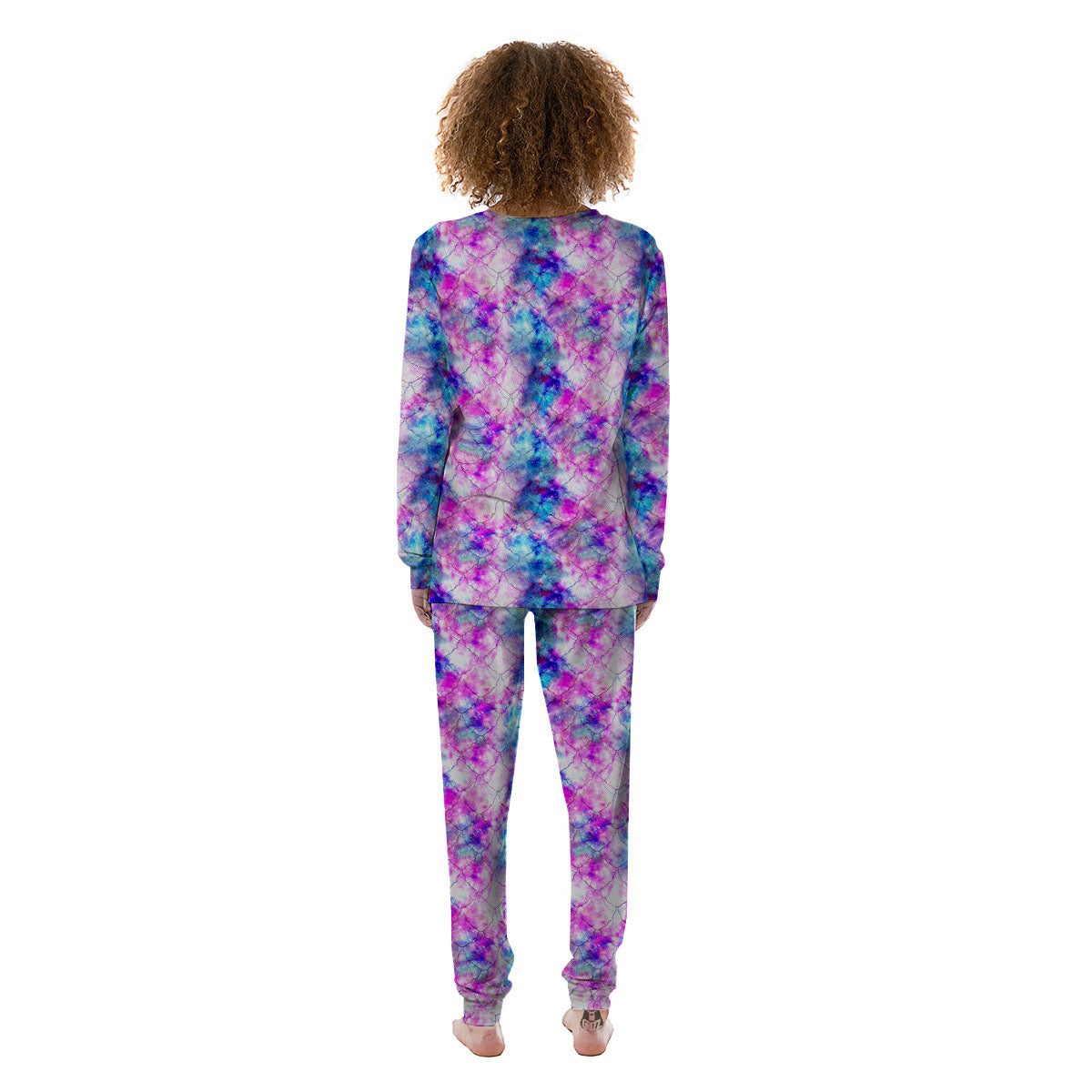 Mermaid Scales Galaxy Print Pattern Women's Pajamas-grizzshop