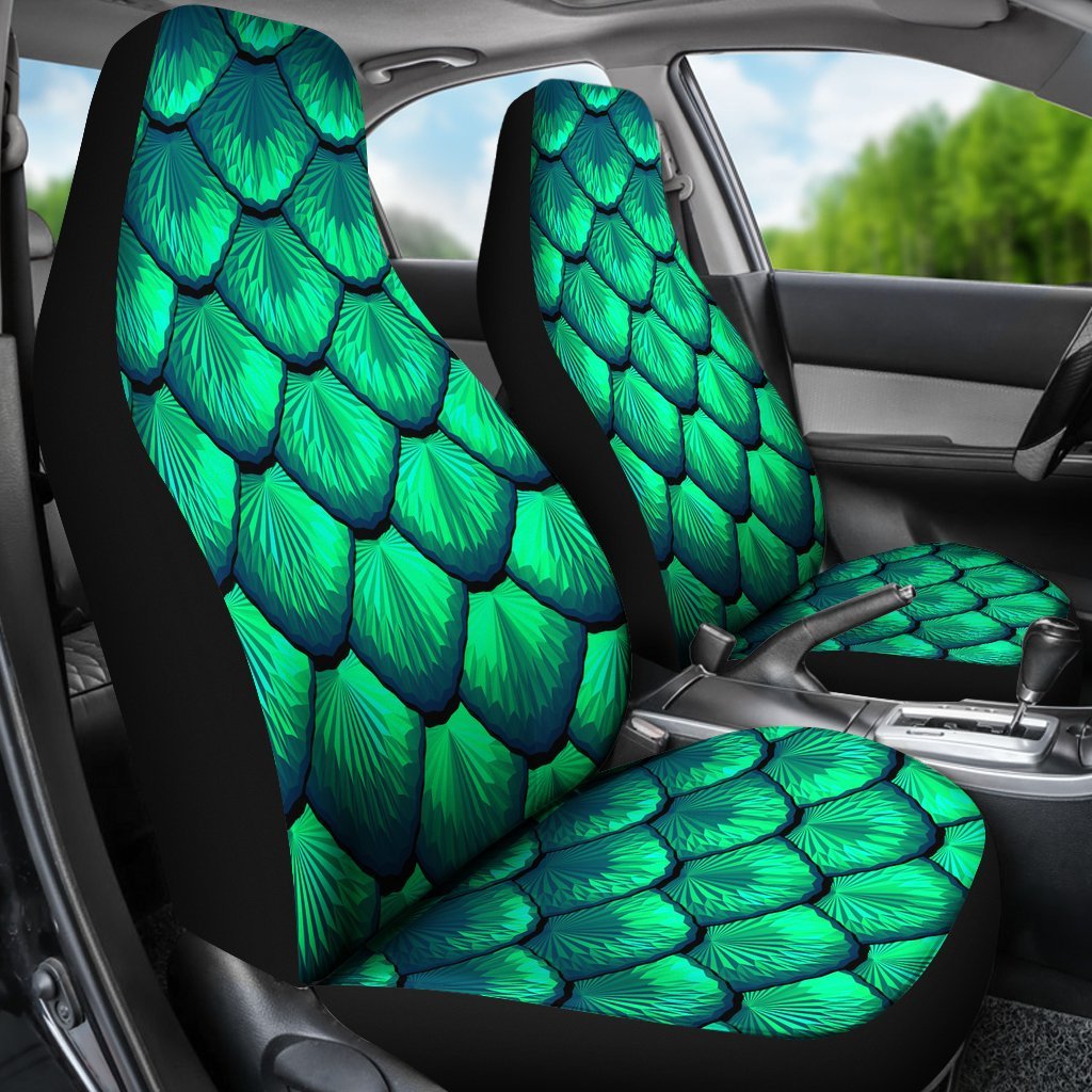 Mermaid Scales Teal Green Universal Fit Car Seat Cover-grizzshop