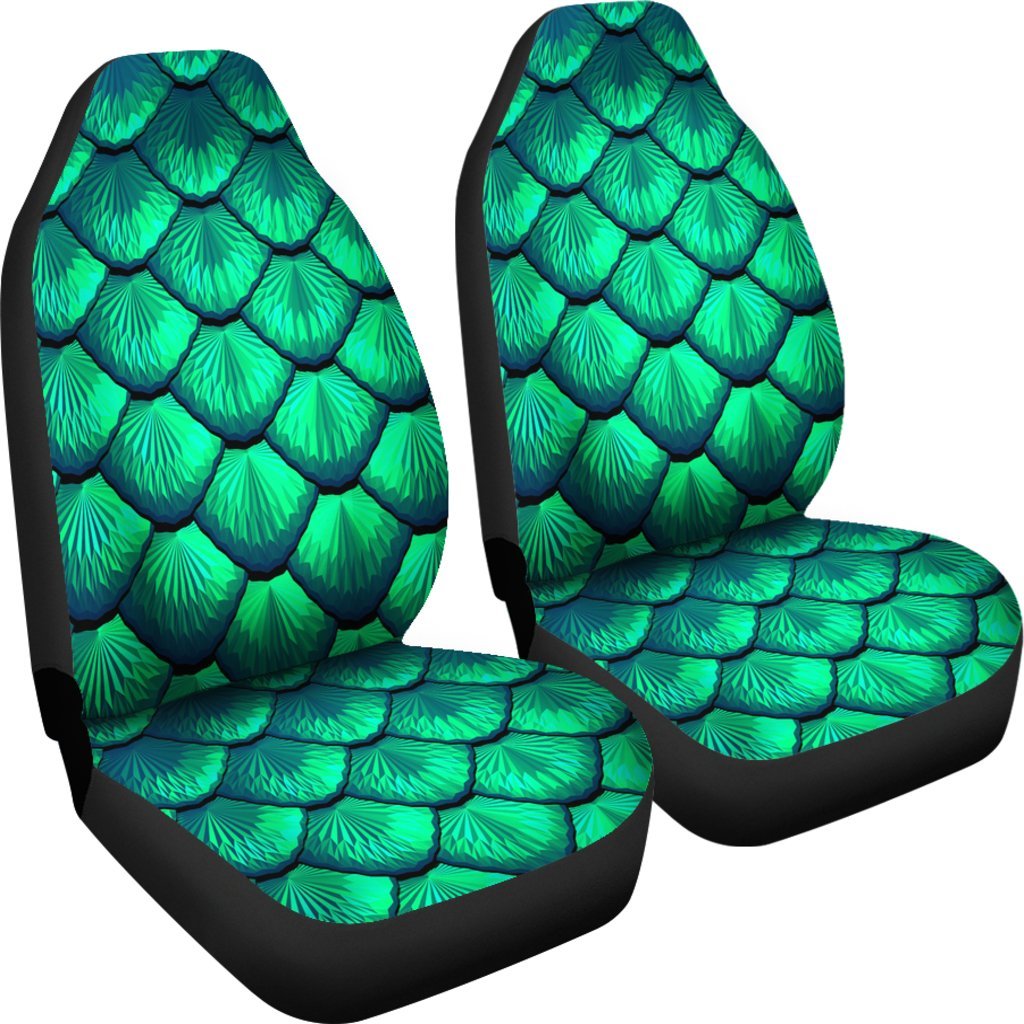 Mermaid Scales Teal Green Universal Fit Car Seat Cover-grizzshop