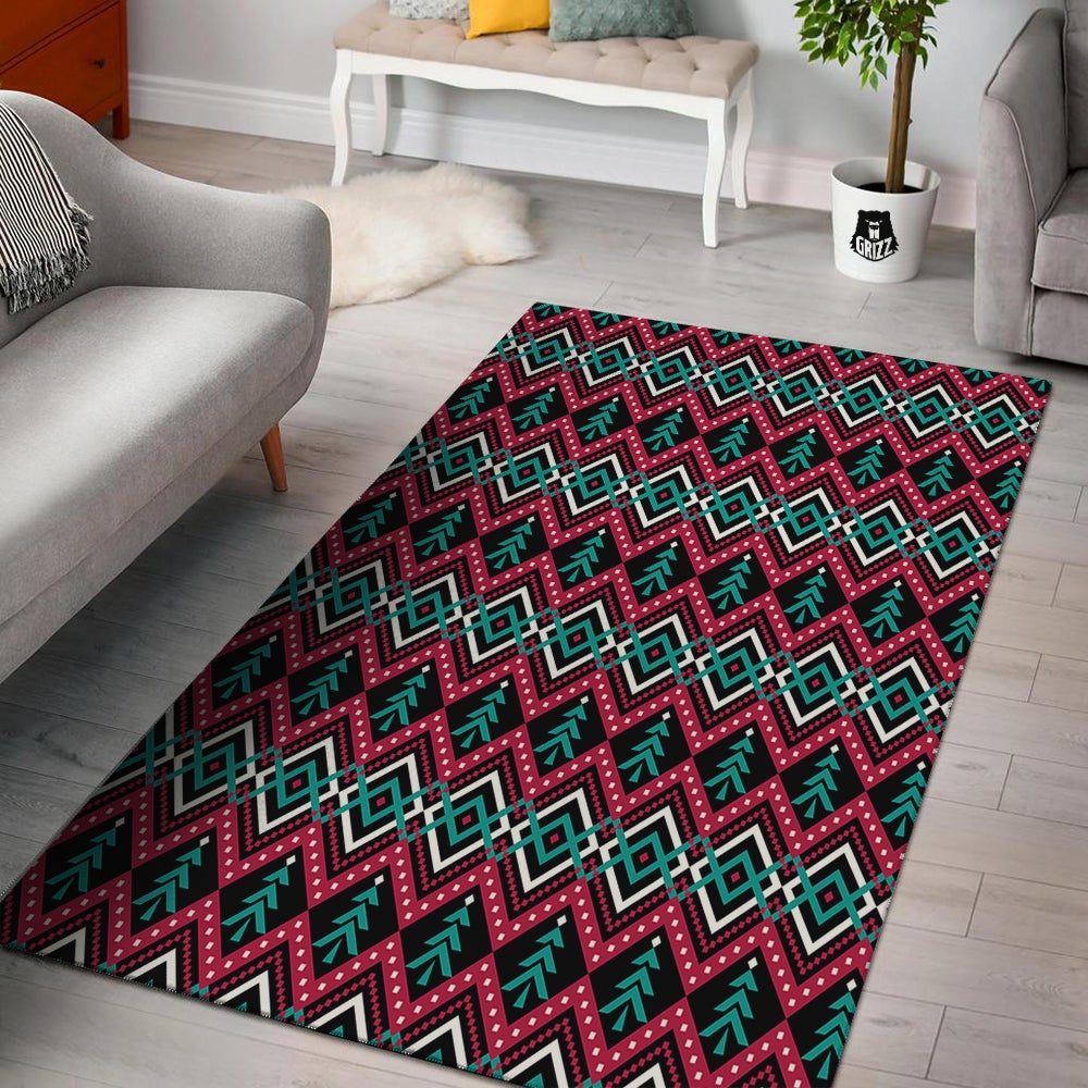 Merry Christmas Zigzag Print Pattern Floor Mat-grizzshop