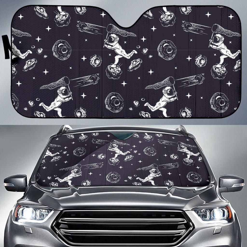 Metero Astronaut Print Pattern Car Sun Shade-grizzshop