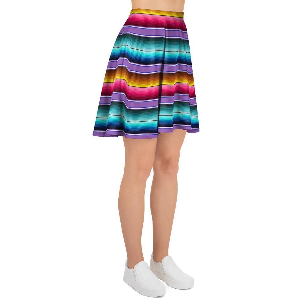 Mexican Baja Serape Women's Skirt-grizzshop