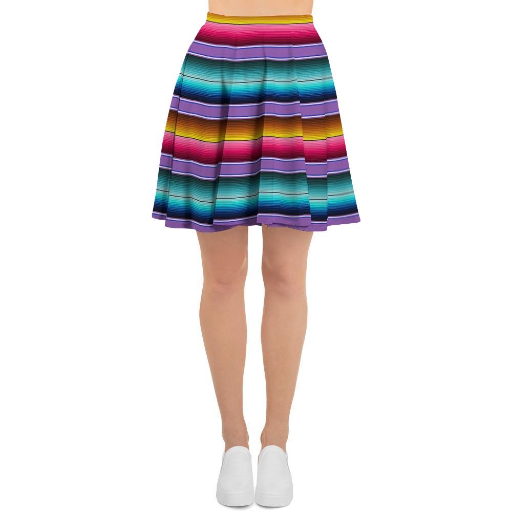 Mexican Baja Serape Women's Skirt-grizzshop