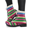 Mexican Blanket Baja Serape Pattern Print Comfy Winter Boots-grizzshop