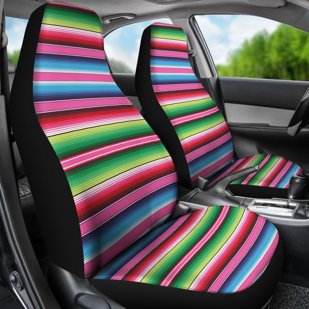 Mexican Blanket Baja Serape Pattern Print Universal Fit Car Seat Cover-grizzshop