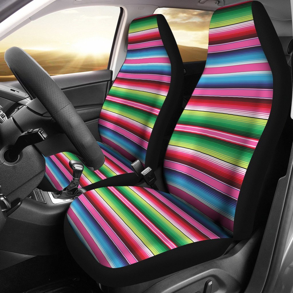 Mexican Blanket Baja Serape Pattern Print Universal Fit Car Seat Cover-grizzshop