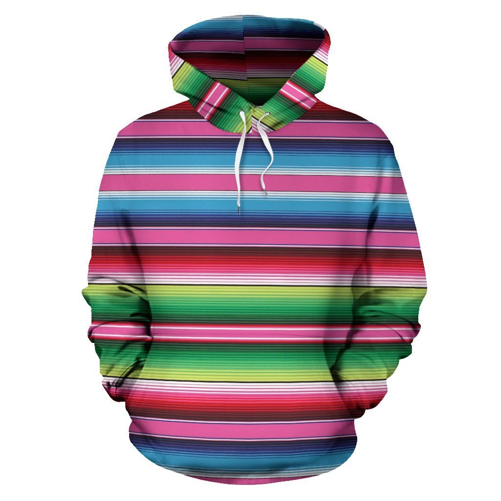 Mexican Blanket Baja Serape Pattern Print Women Men Pullover Hoodie-grizzshop