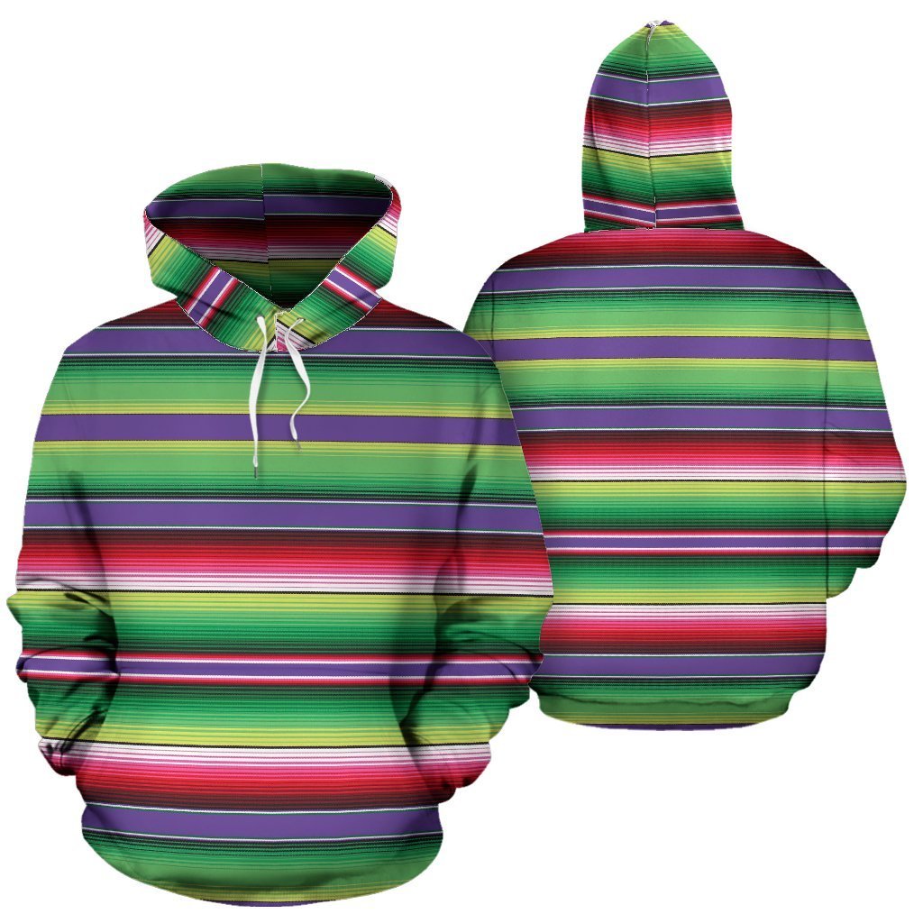 Mexican Serape Blanket Baja Pattern Print Women Men Pullover Hoodie-grizzshop