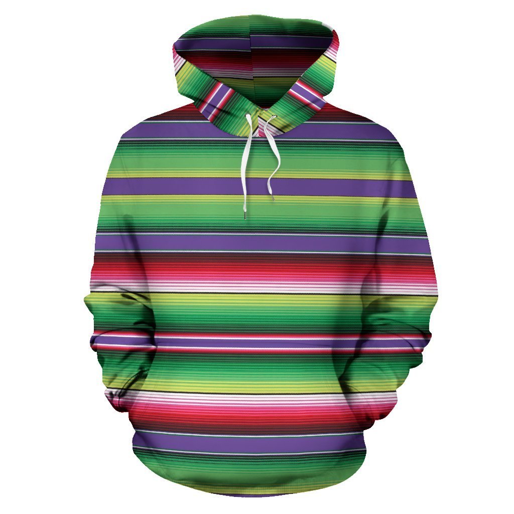Mexican Serape Blanket Baja Pattern Print Women Men Pullover Hoodie-grizzshop