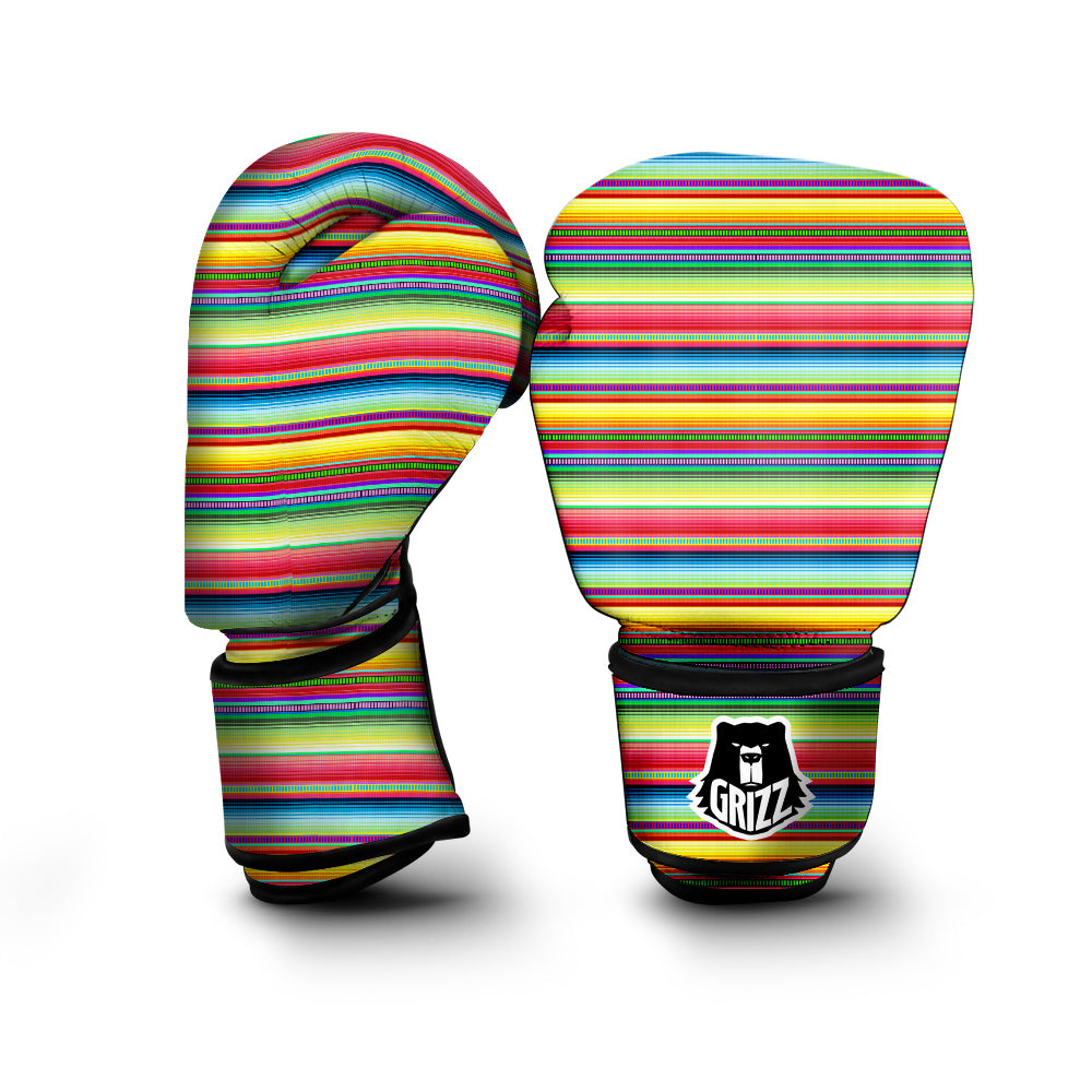 Mexican Stripe Cinco De Mayo Print Boxing Gloves-grizzshop