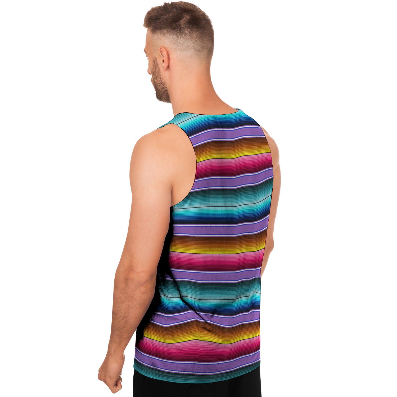 Mexican Baja Serape Men's Tank Tops-grizzshop