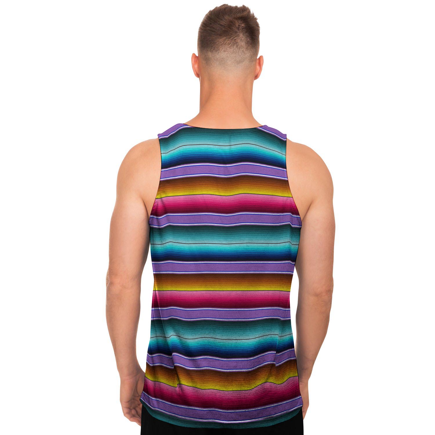 Mexican Baja Serape Men's Tank Tops-grizzshop