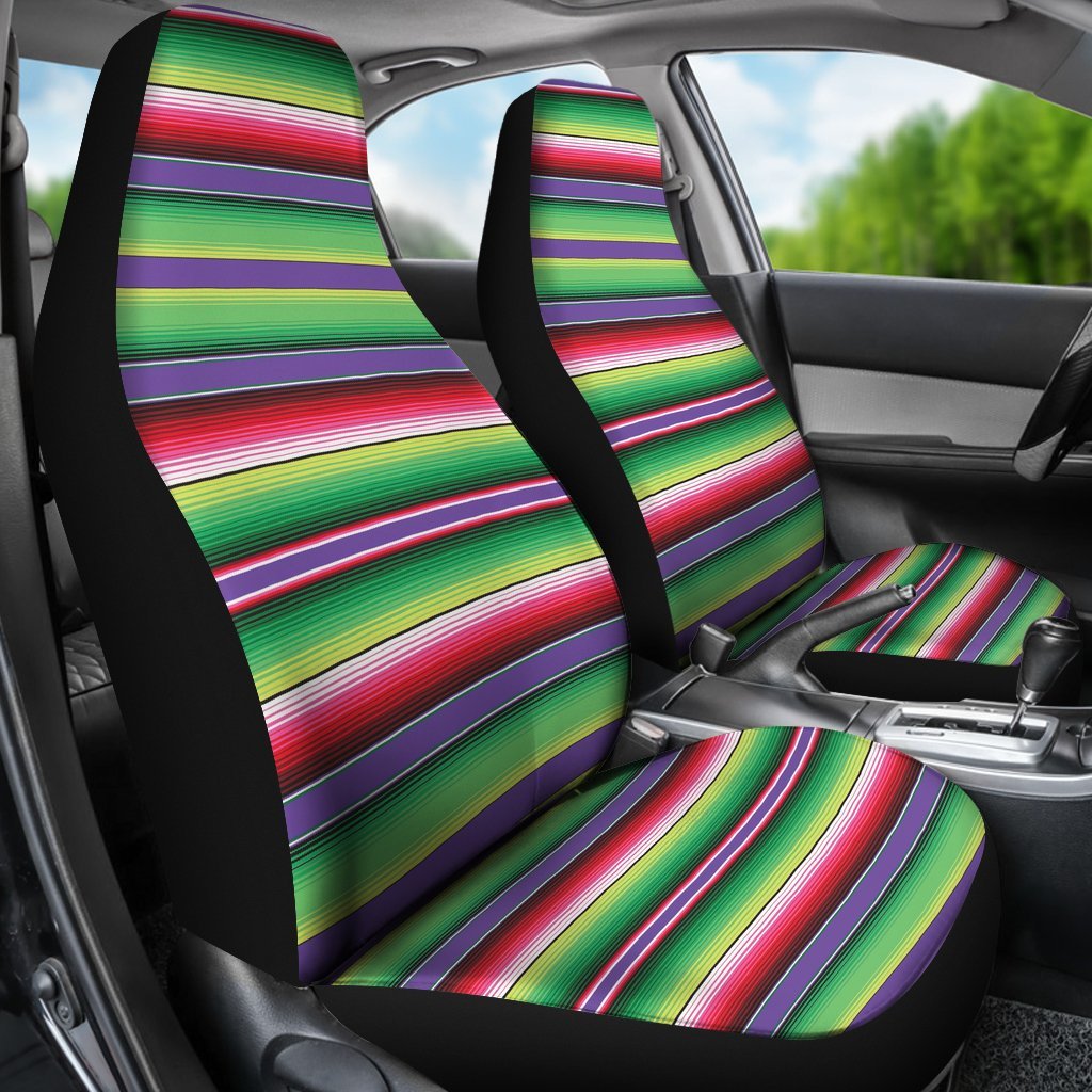 Mexican Serape Blanket Baja Pattern Print Universal Fit Car Seat Cover-grizzshop