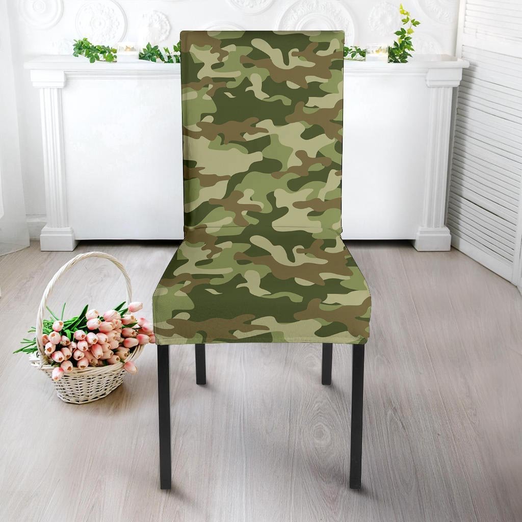 Military Green Camo Print Chair Cover-grizzshop