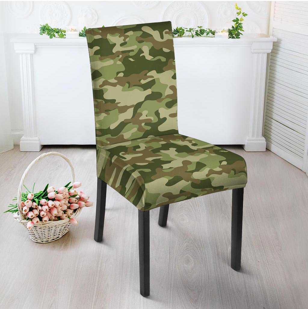 Military Green Camo Print Chair Cover-grizzshop