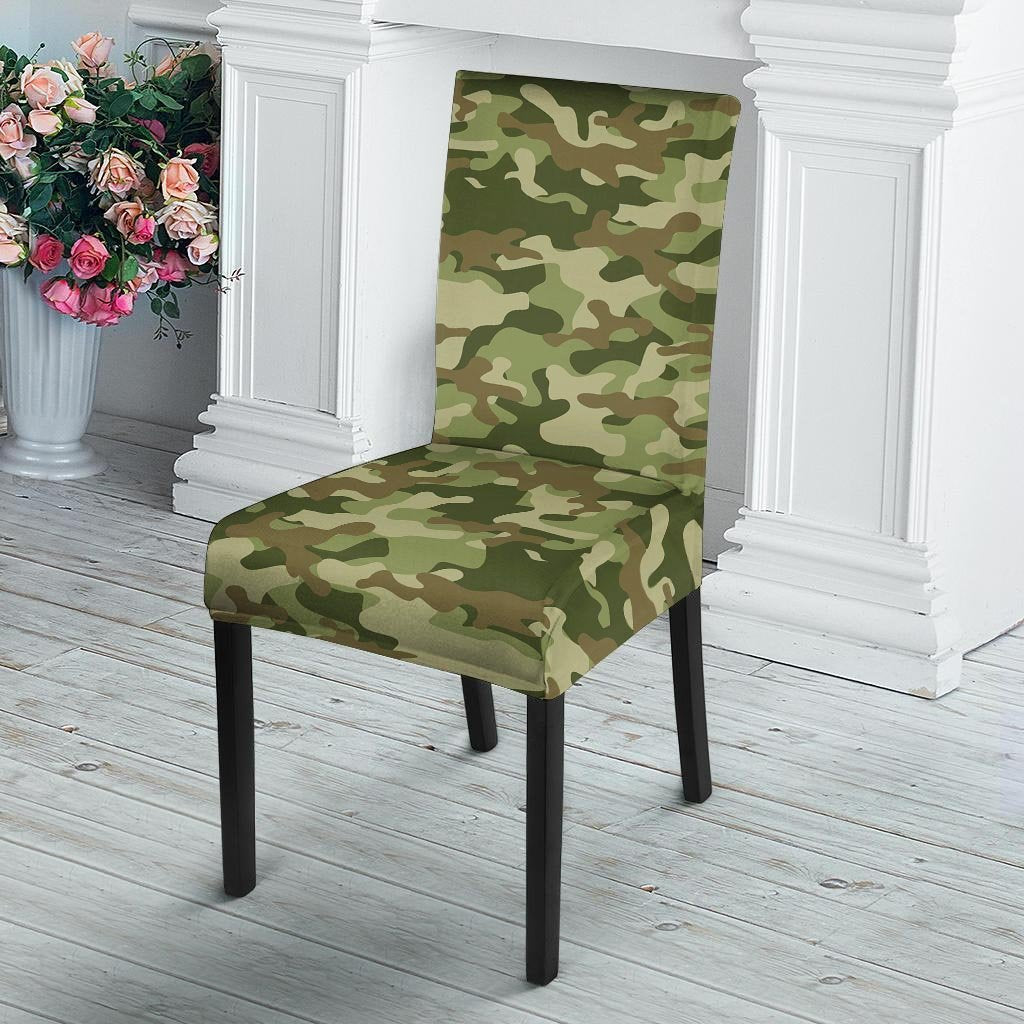 Military Green Camo Print Chair Cover-grizzshop