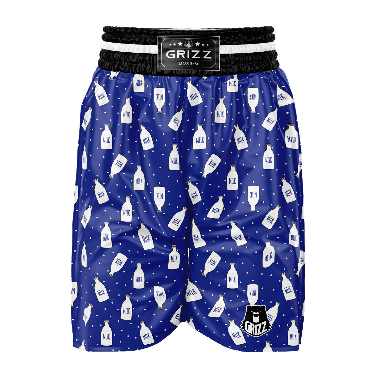 Milk Pattern Print Boxing Shorts-grizzshop