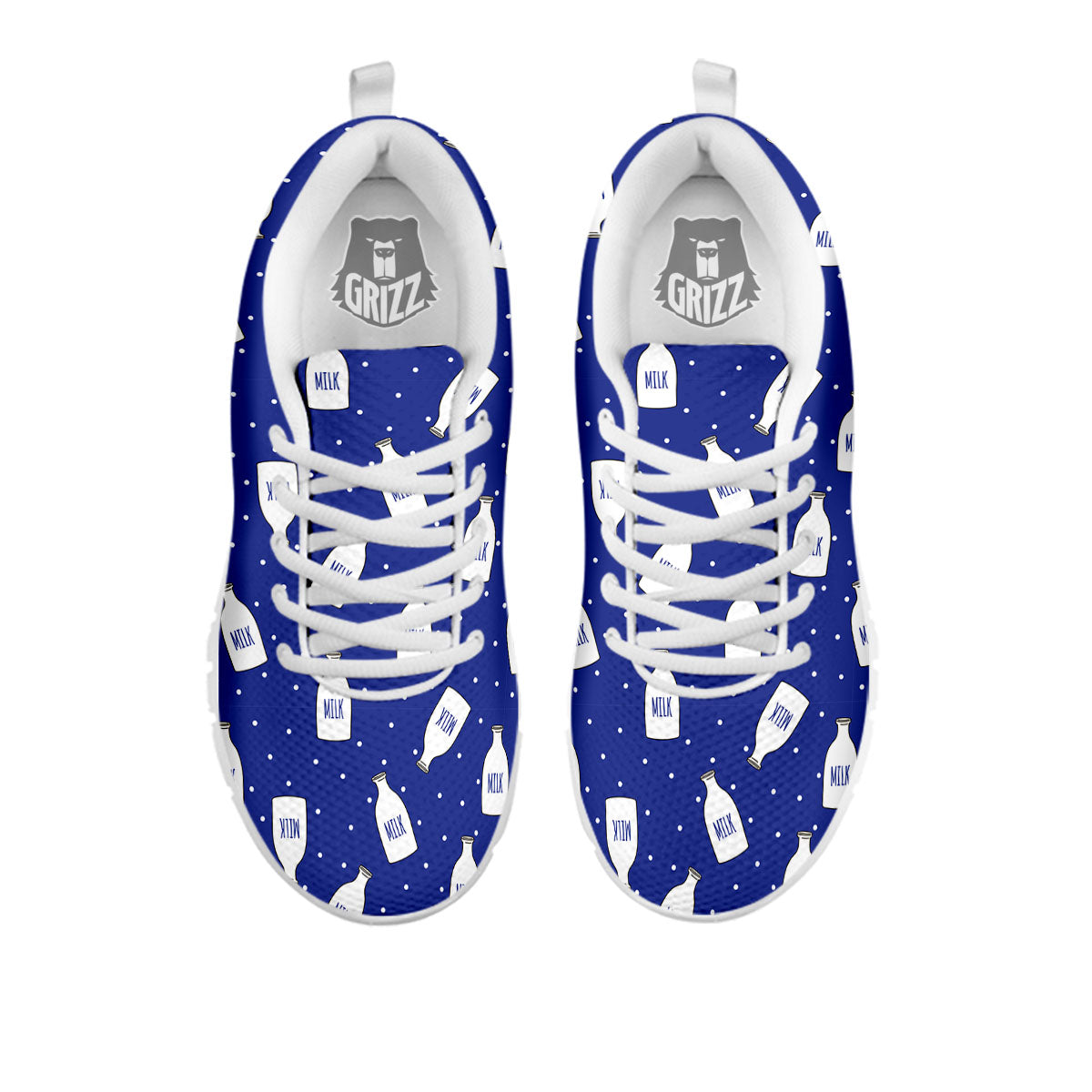 Milk Pattern Print White Sneaker-grizzshop