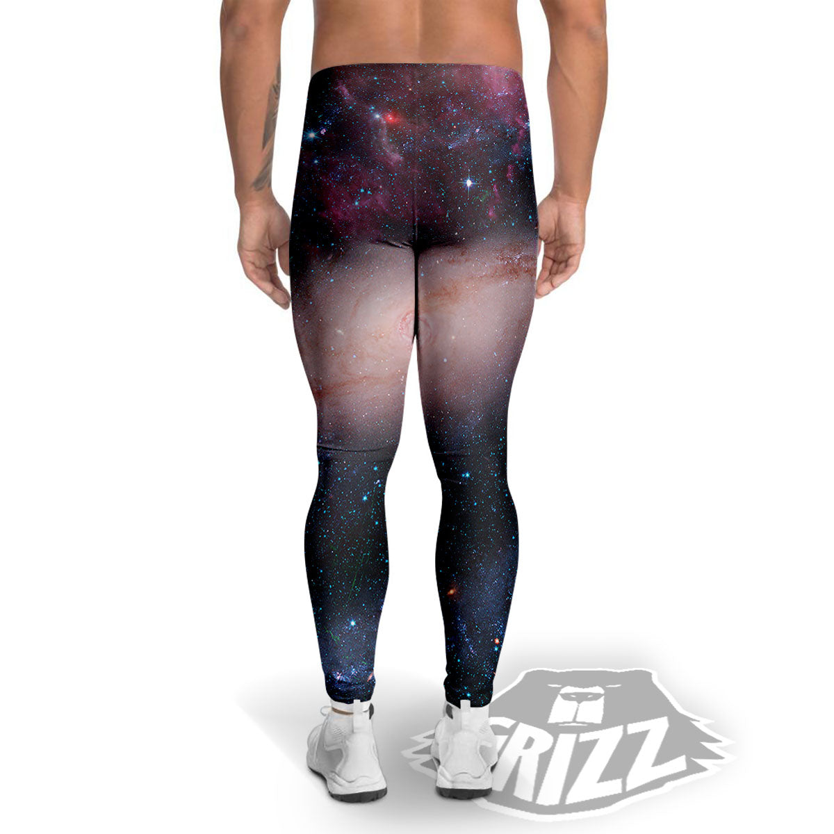 Milky Way Deep Space Print Men's Leggings-grizzshop