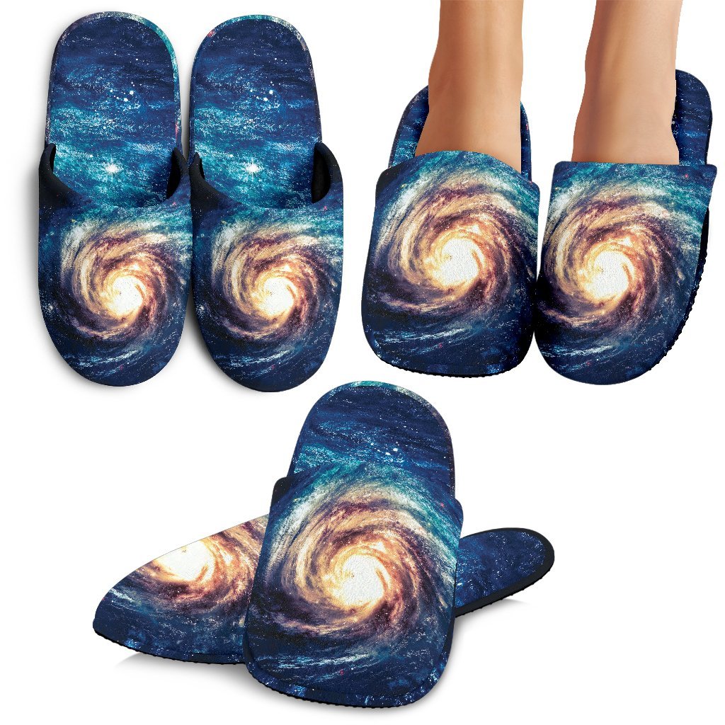 Milky Way Galaxy Space Print Premium Home Slippers-grizzshop