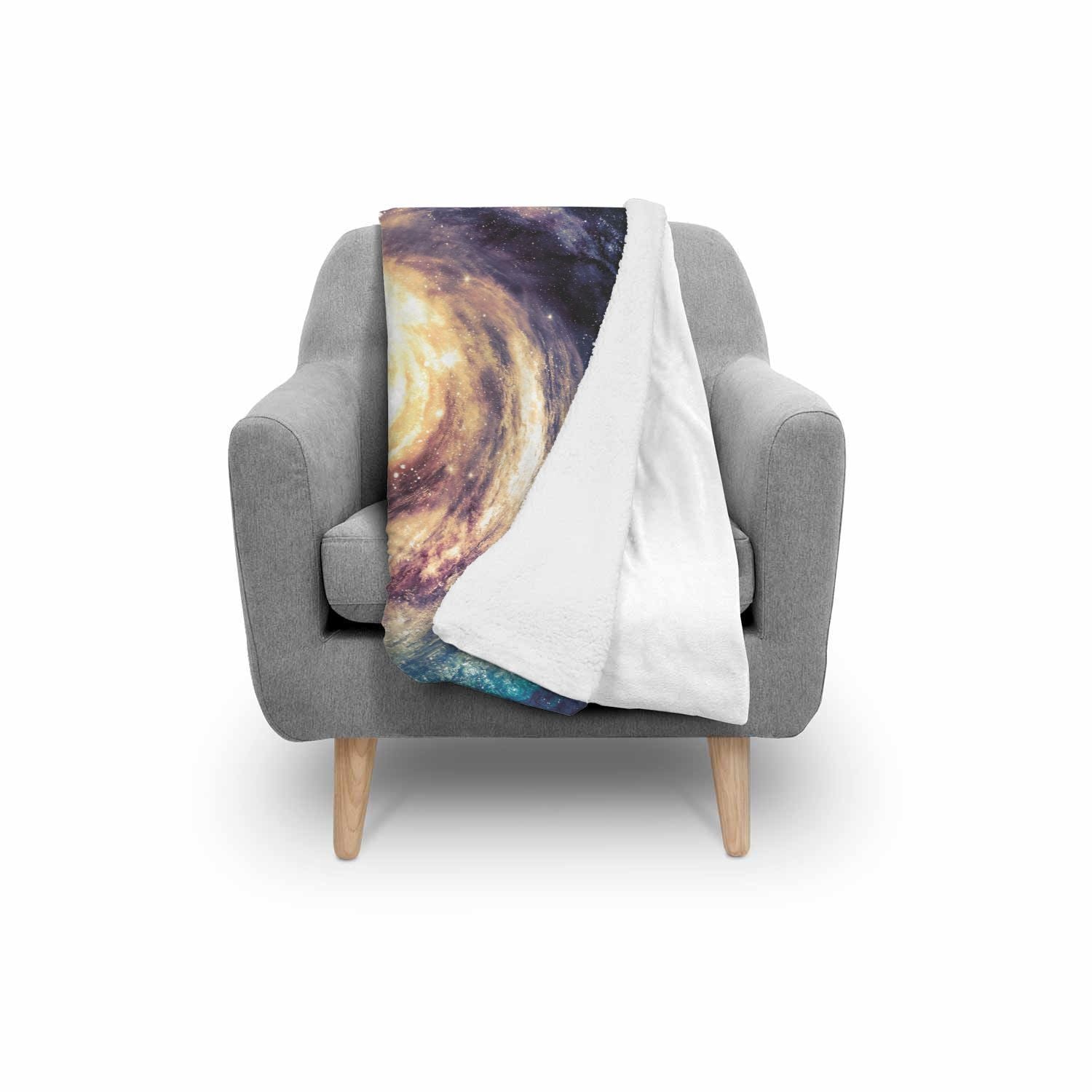 Milky Way Galaxy Space Print Throw Blanket-grizzshop