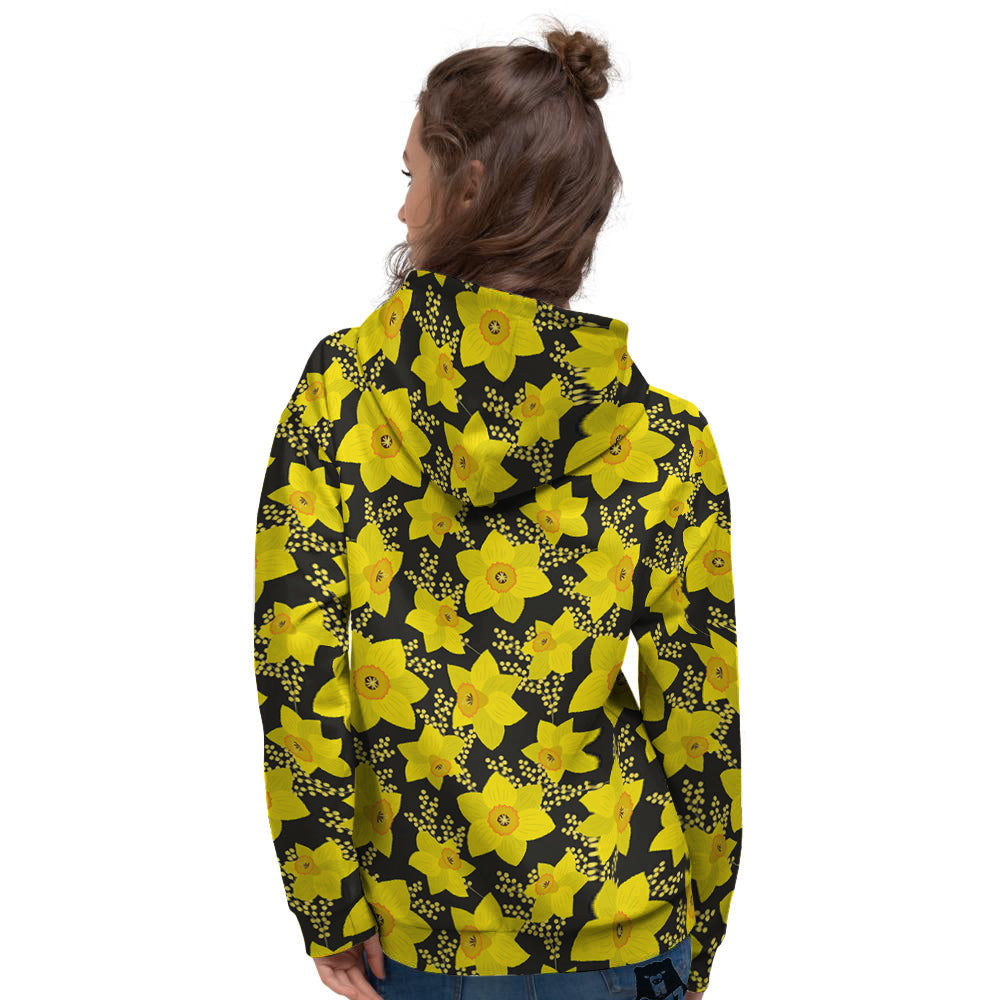 Mimosa And Daffodil Print Pattern Women's Hoodie-grizzshop