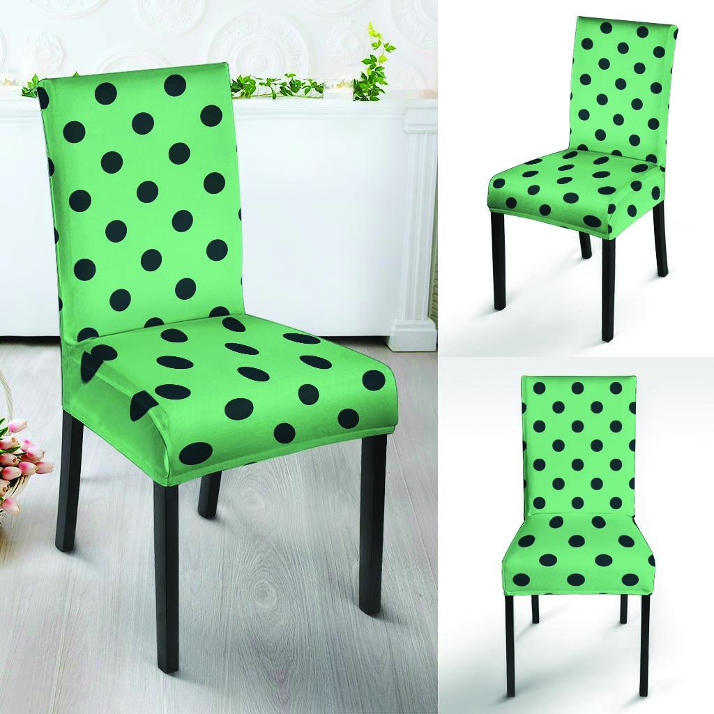 Mint And Green Polka Dot Chair Cover-grizzshop