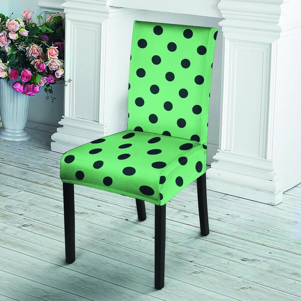 Mint And Green Polka Dot Chair Cover-grizzshop