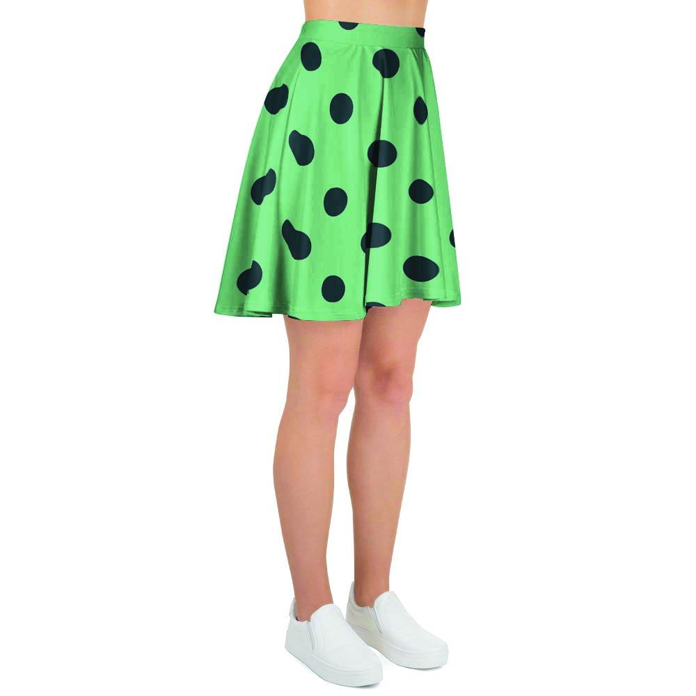 Mint And Green Polka Dot Women's Skirt-grizzshop
