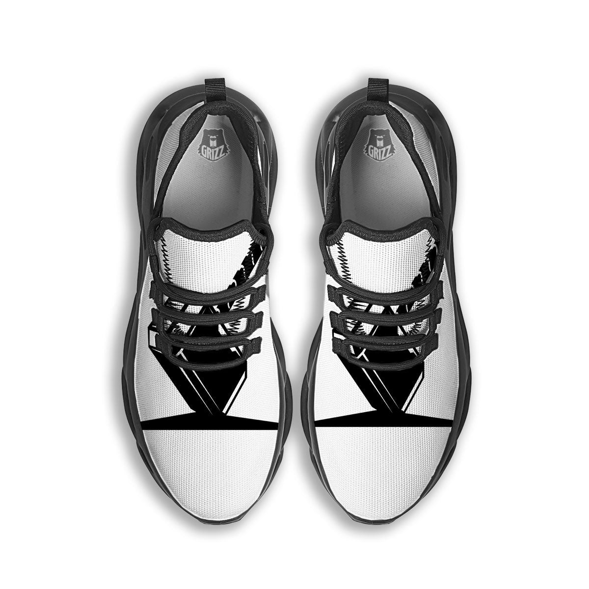 Mjolnir Hammer Of Thor Print Black Running Shoes-grizzshop