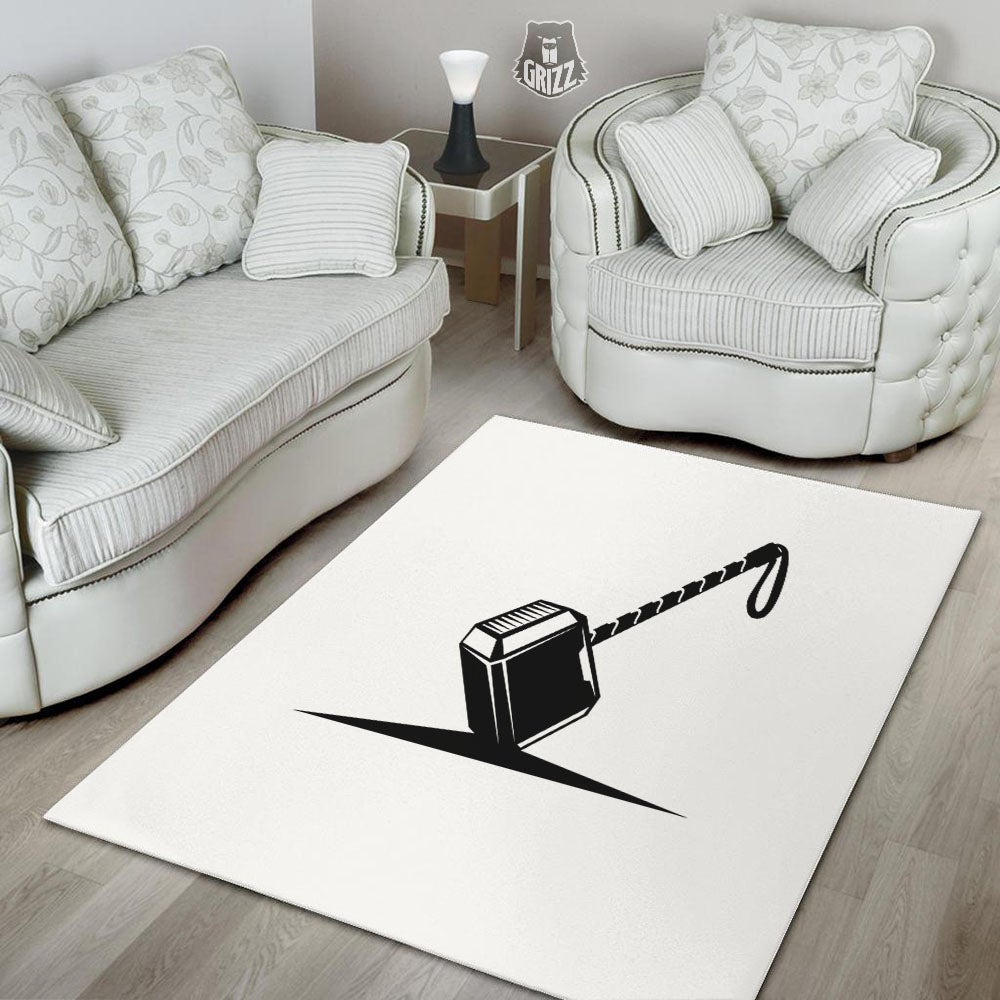 Mjolnir Hammer Of Thor Print Floor Mat-grizzshop